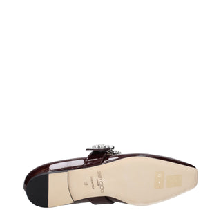 Red Leather Ballet Flats