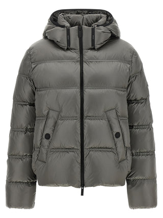 Gray Polyamide Full-Length Jacket