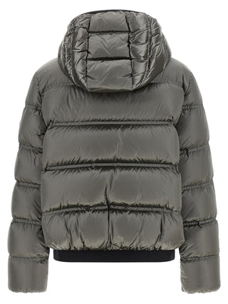 Gray Polyamide Full-Length Jacket