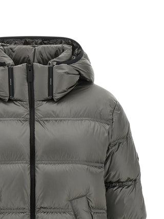 Gray Polyamide Full-Length Jacket