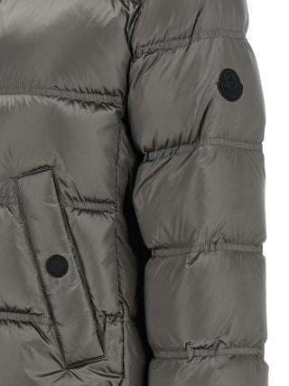 Gray Polyamide Full-Length Jacket
