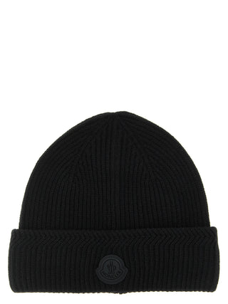 Black Virgin Wool Beanie