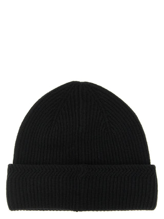 Black Virgin Wool Beanie