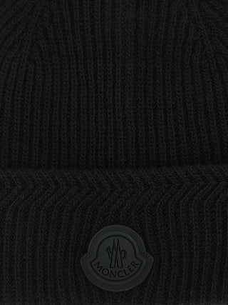 Black Virgin Wool Beanie