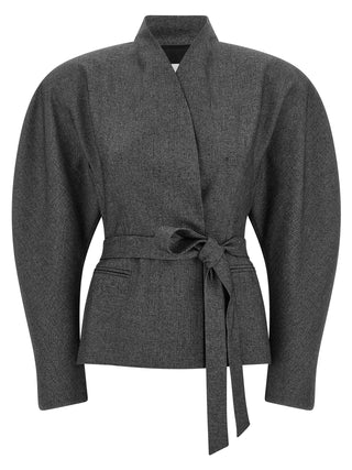 Gray Polyester Blazer