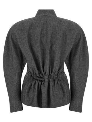 Gray Polyester Blazer