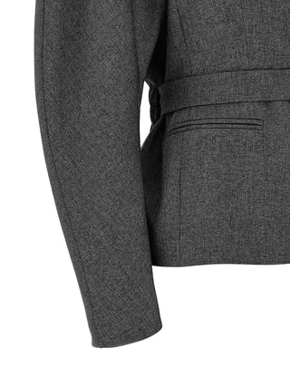 Gray Polyester Blazer