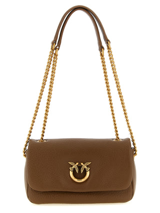 Brown Lamb Leather Shoulder Bag