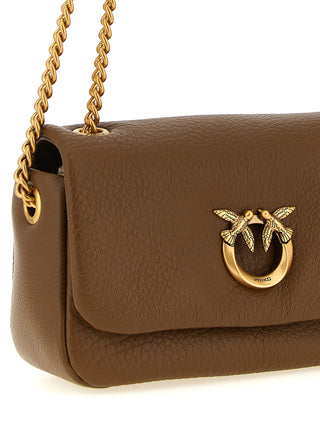 Brown Lamb Leather Shoulder Bag