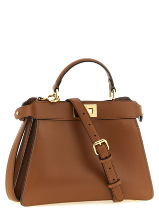 Brown Calfskin Crossbody Bag