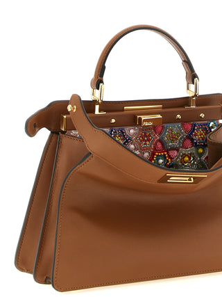 Brown Calfskin Crossbody Bag