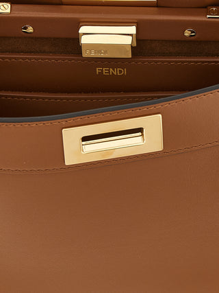 Brown Calfskin Crossbody Bag
