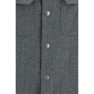 Gray Wool Oves Aries Dress Shirt