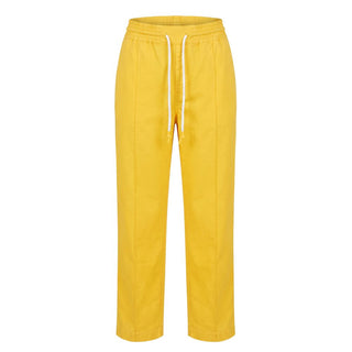 Yellow Cotton Women Pant
