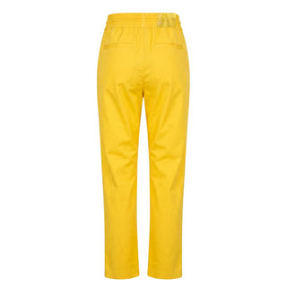 Yellow Cotton Women Pant