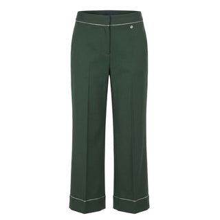 Green Polyester Women Pants