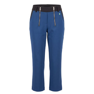 Blue Polyester Women Pant
