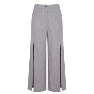 Grey Polyester Women's Pant
