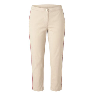 Beige Cotton Women Pants