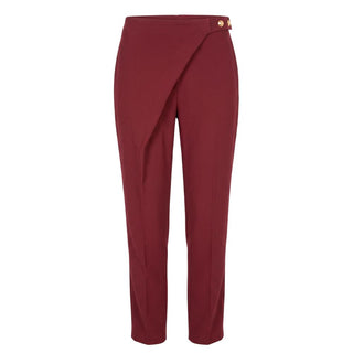 Red Polyester Women Pants