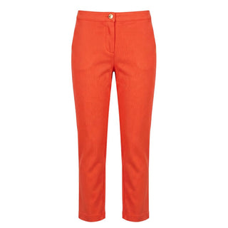 Orange Cotton Women's Pant