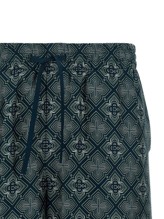Multicolor Silk Bermuda Shorts