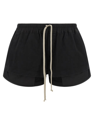 Black Cotton Bermuda Shorts