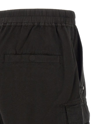 Black Cotton Bermuda Shorts