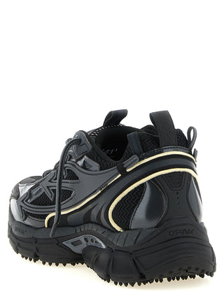 Black Polyethylene Athletic Sneakers