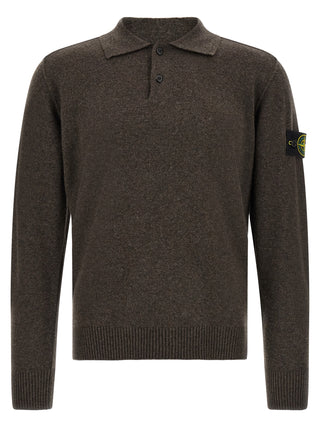 Brown Virgin Wool Polo Shirt
