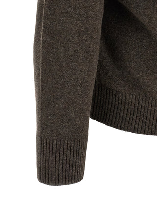 Brown Virgin Wool Polo Shirt