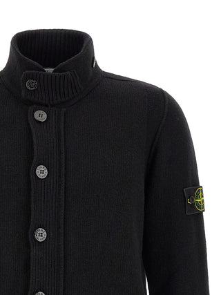 Black Virgin Wool Cardigan