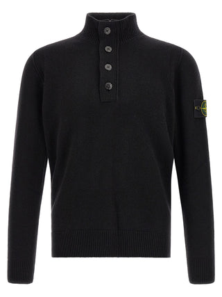 Black Virgin Wool Cardigan