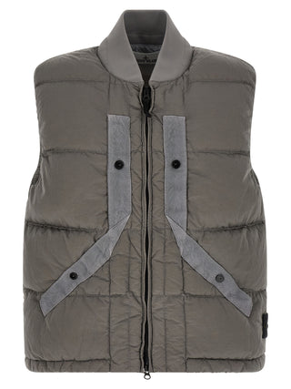 Gray Polyamide Sleeveless Jacket