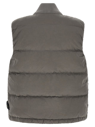 Gray Polyamide Sleeveless Jacket