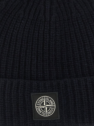 Blue Virgin Wool Beanie