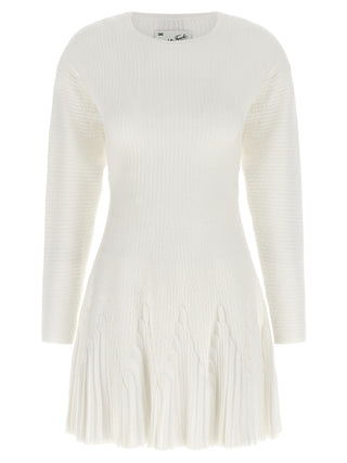 White Viscose Short Dress