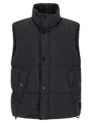 Blue Polyamide Sleeveless Jacket