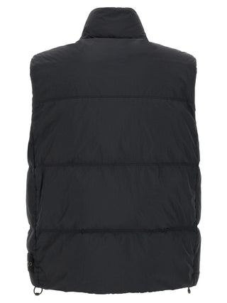 Blue Polyamide Sleeveless Jacket