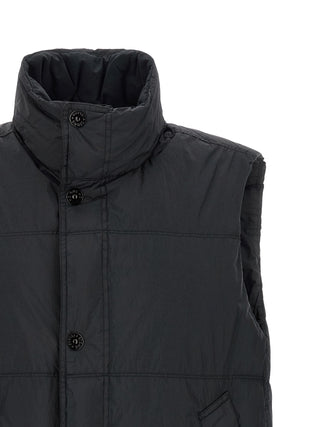 Blue Polyamide Sleeveless Jacket