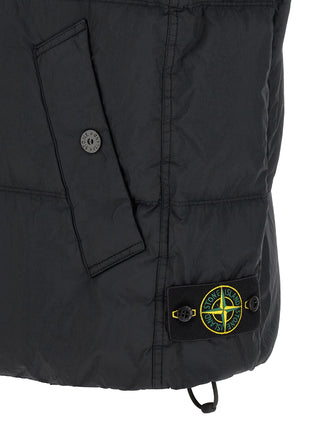 Blue Polyamide Sleeveless Jacket