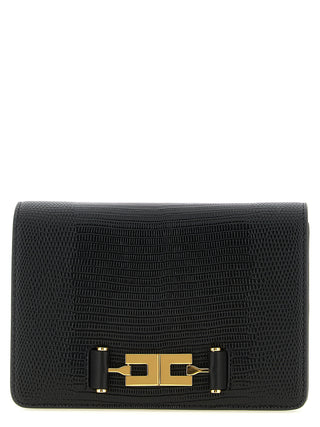 Black Polyester Clutch Bag