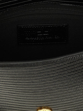 Black Polyester Clutch Bag
