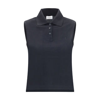 Black Recycled Cotton Polo Shirt