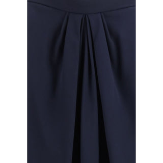 Blue Silk Long Skirt