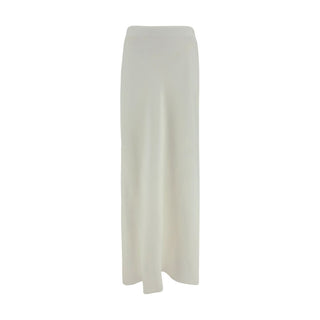 White Viscose Long Skirt