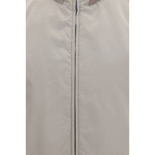 Gray Polyester Sleeveless Jacket