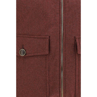 Bordeaux Wool Oves Aries Sleeveless Jacket