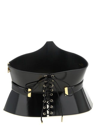 Black Leather High-Waist Belt