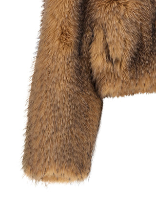 Beige Polyester Full-Length Jacket